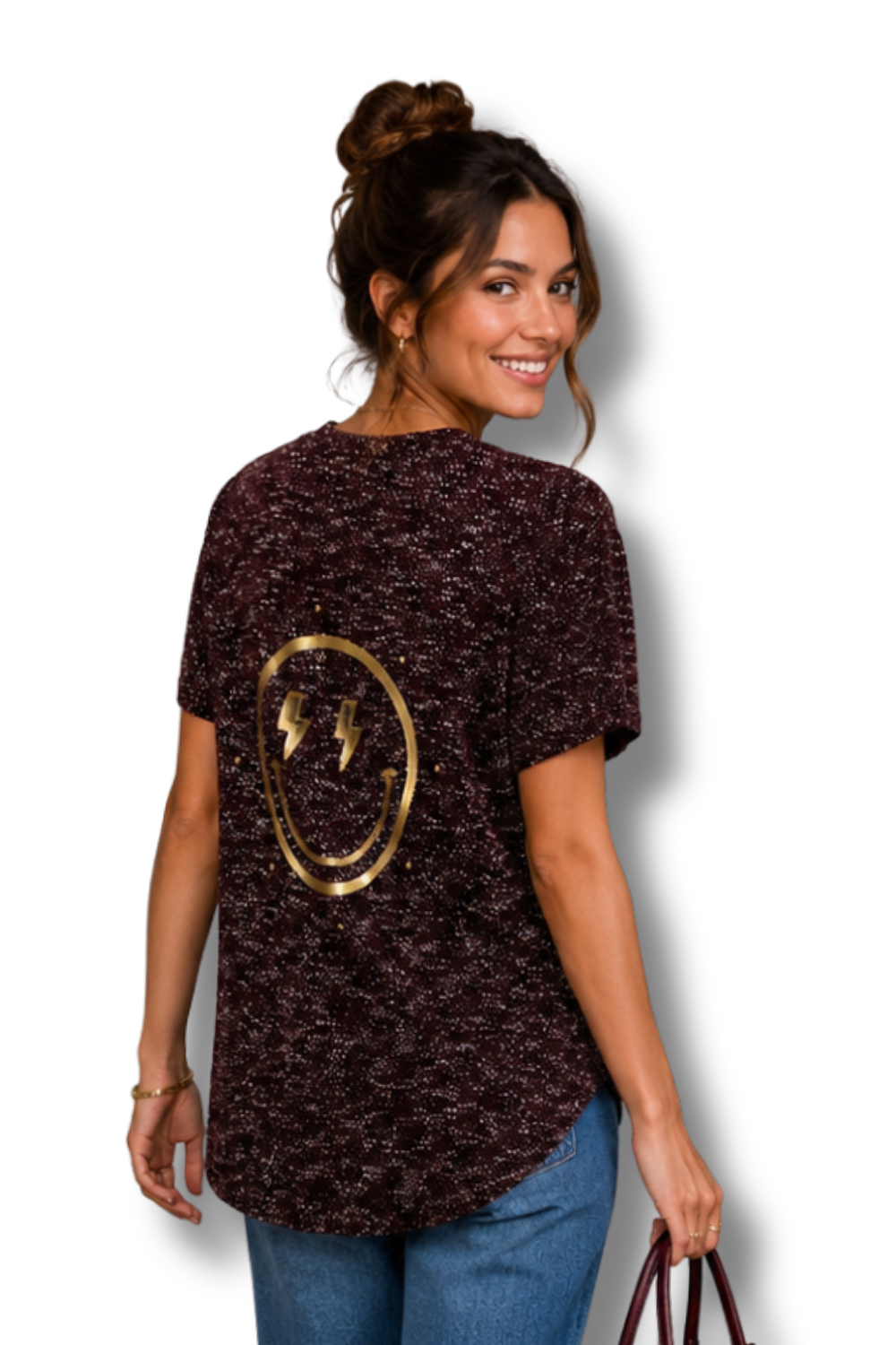 T-Shirt Happy Knitted Wine