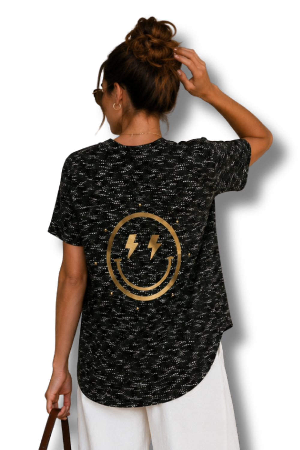 T-Shirt Happy Knitted Green