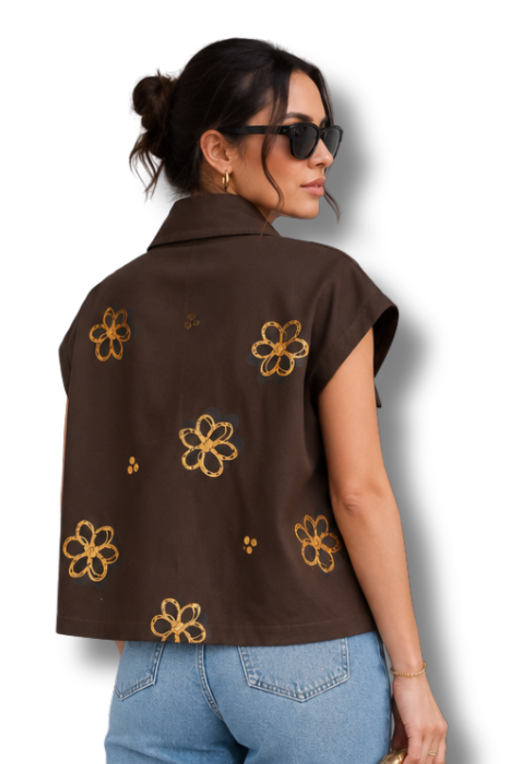 Chaleco Gold Flowers