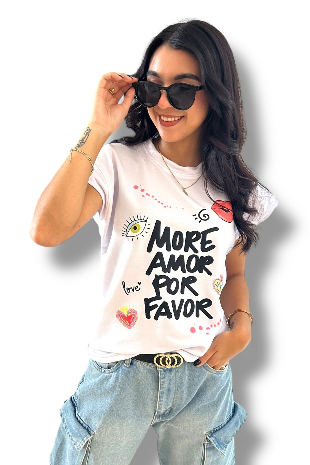 T-Shirt White More Glam