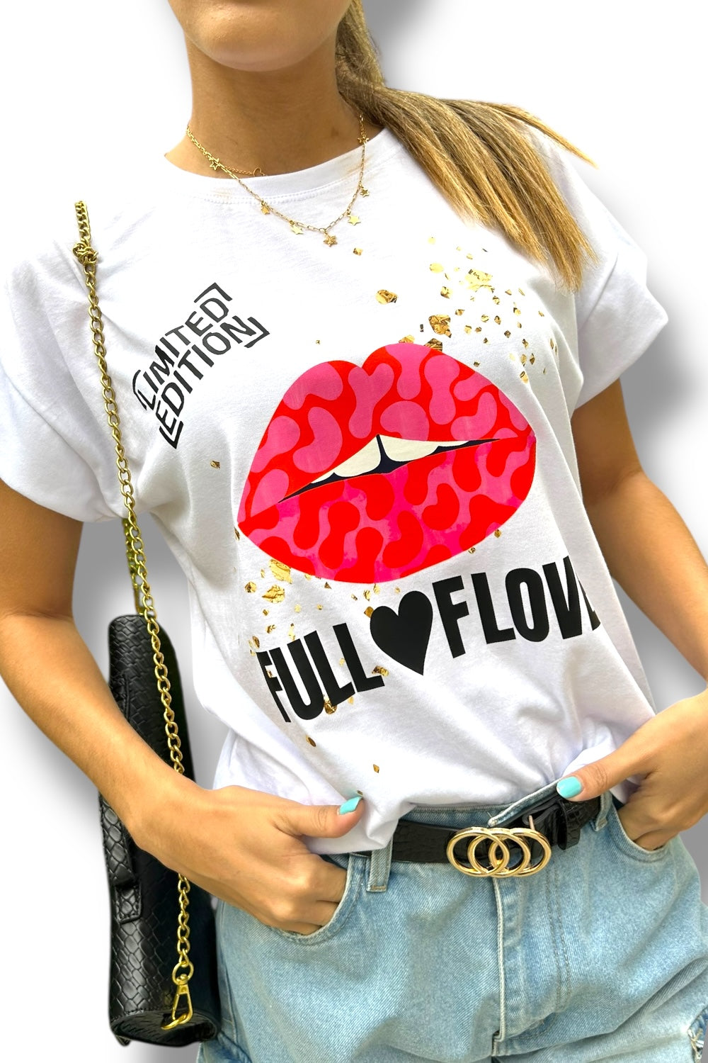 T-Shirt White Full Flove
