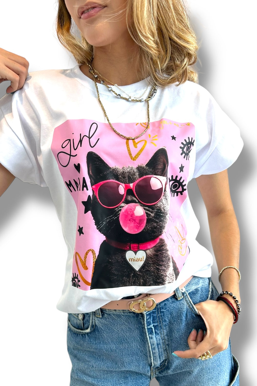T-Shirt Cat Love