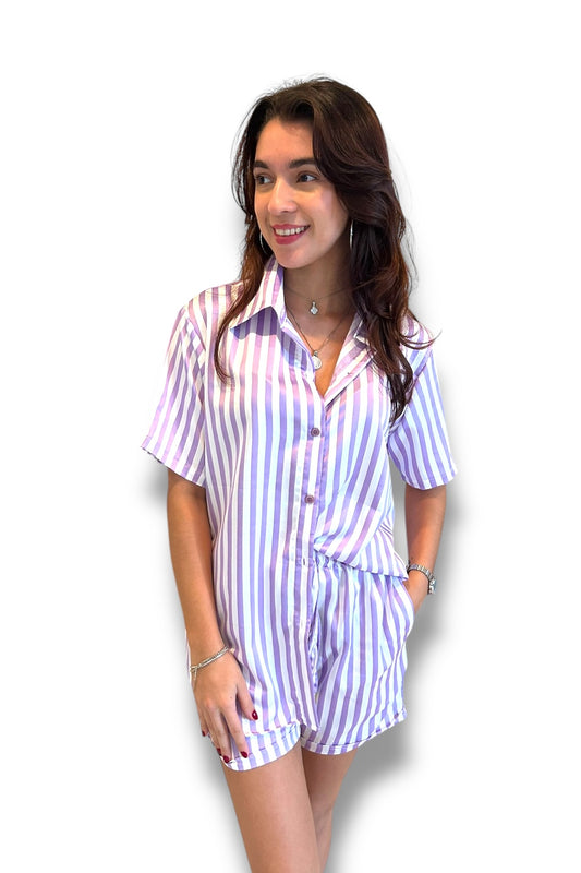 Pijama Purple Stripes