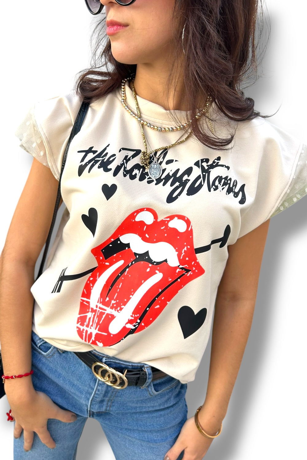 T-Shirt Beige Rolling Stones