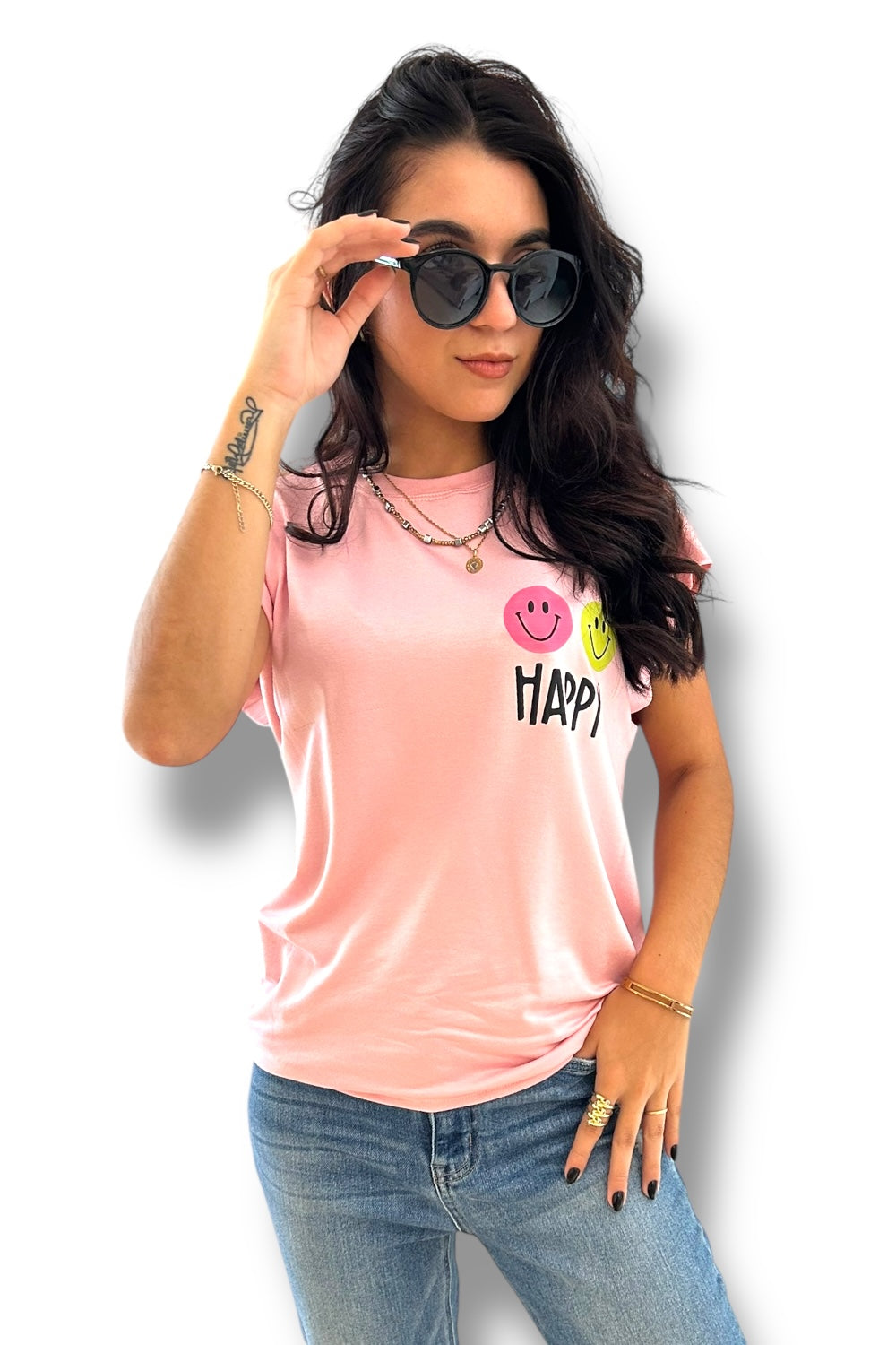 T-Shirt Pink Happy