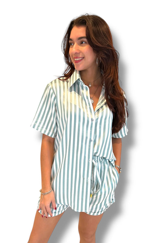 Pijama Green Stripes