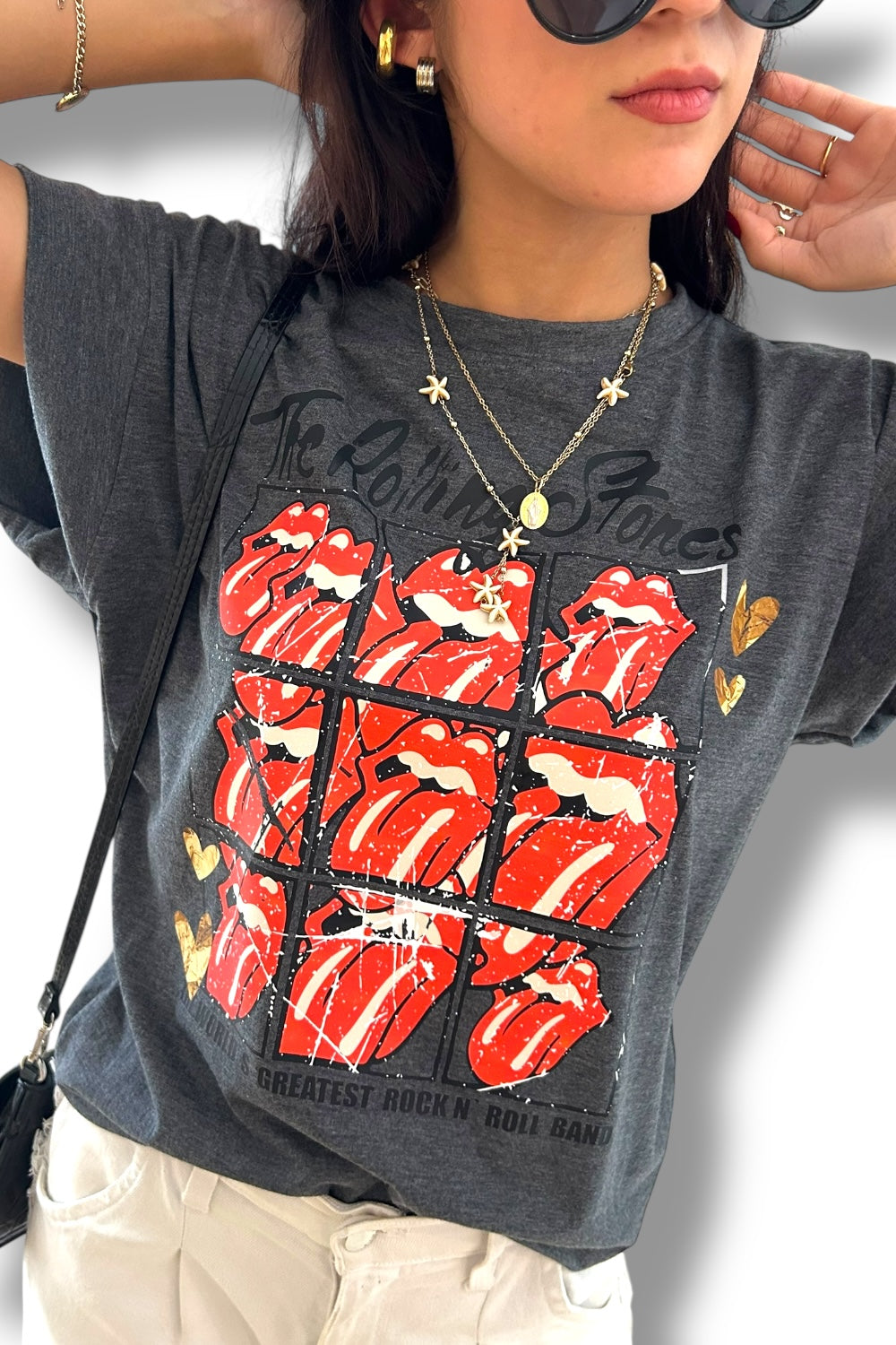 T-Shirt Dark Grey Rolling Stones