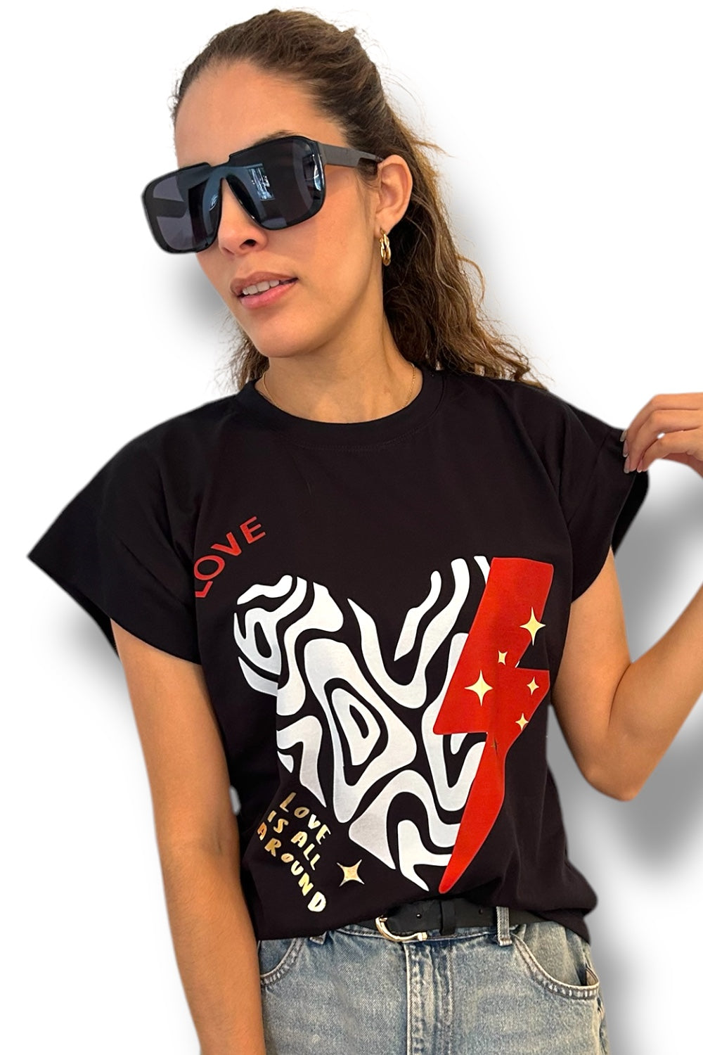 T-Shirt Heart in Black