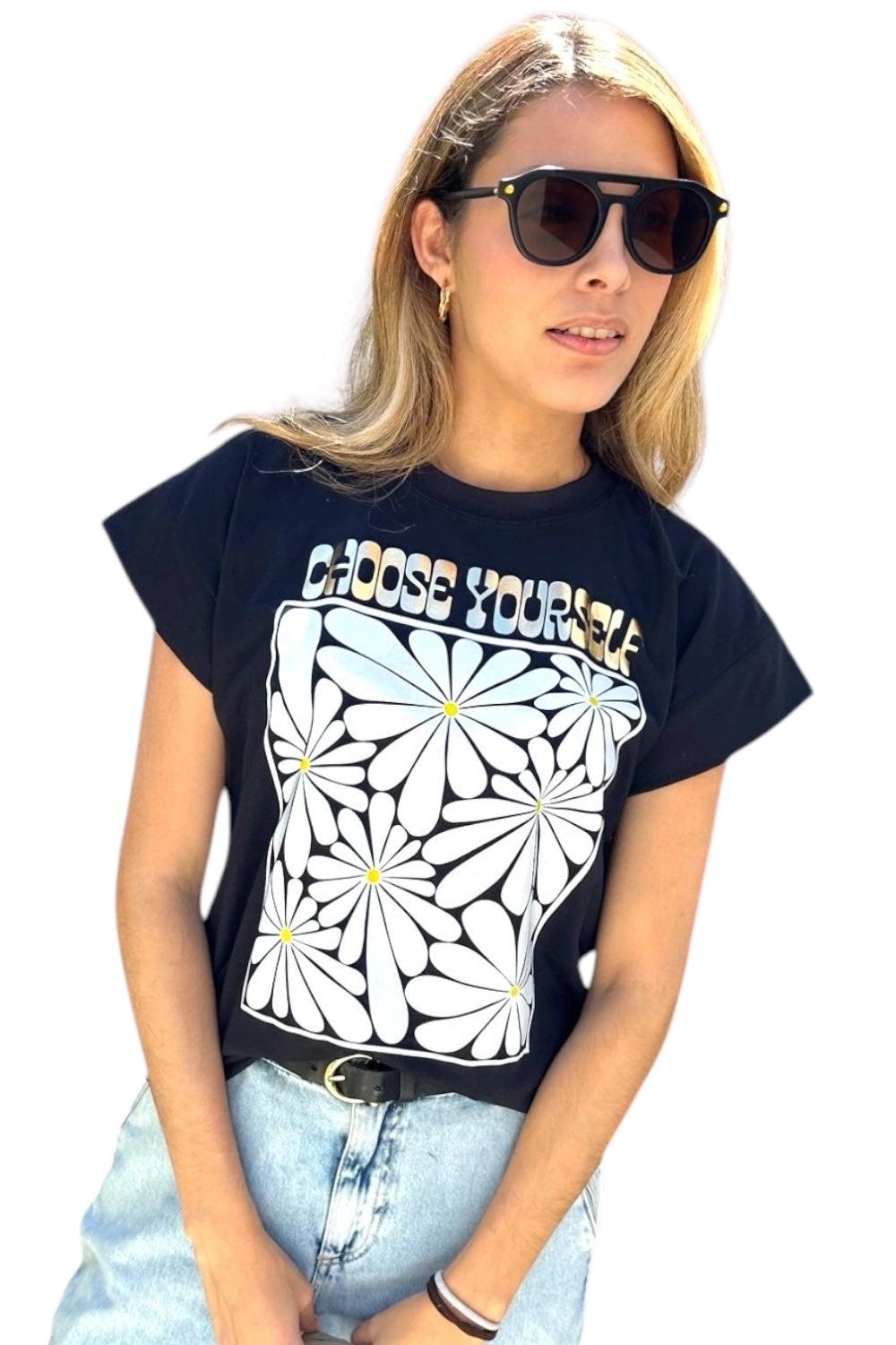 T-Shirt White Flowers