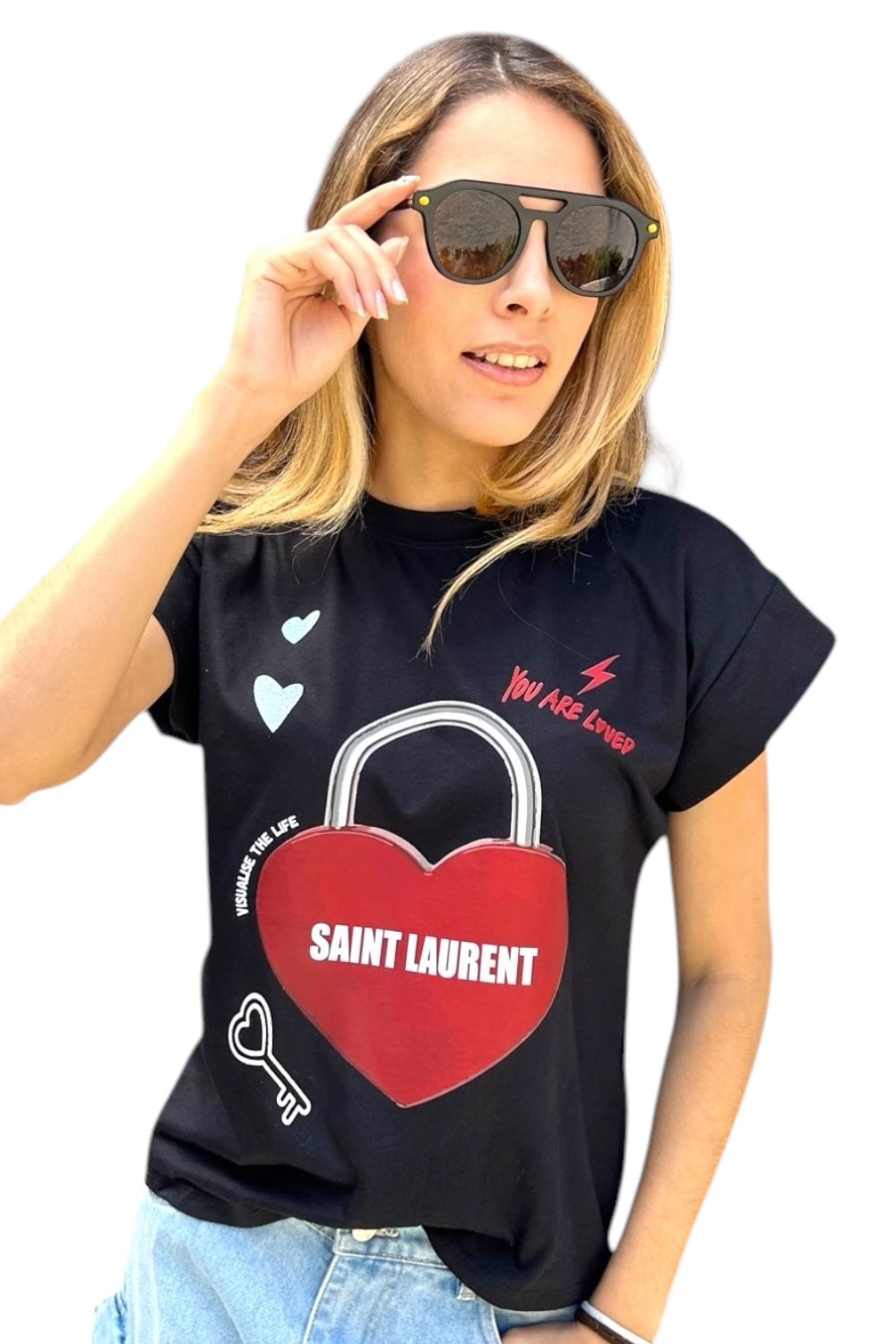 T-Shirt Love Saint Lurent