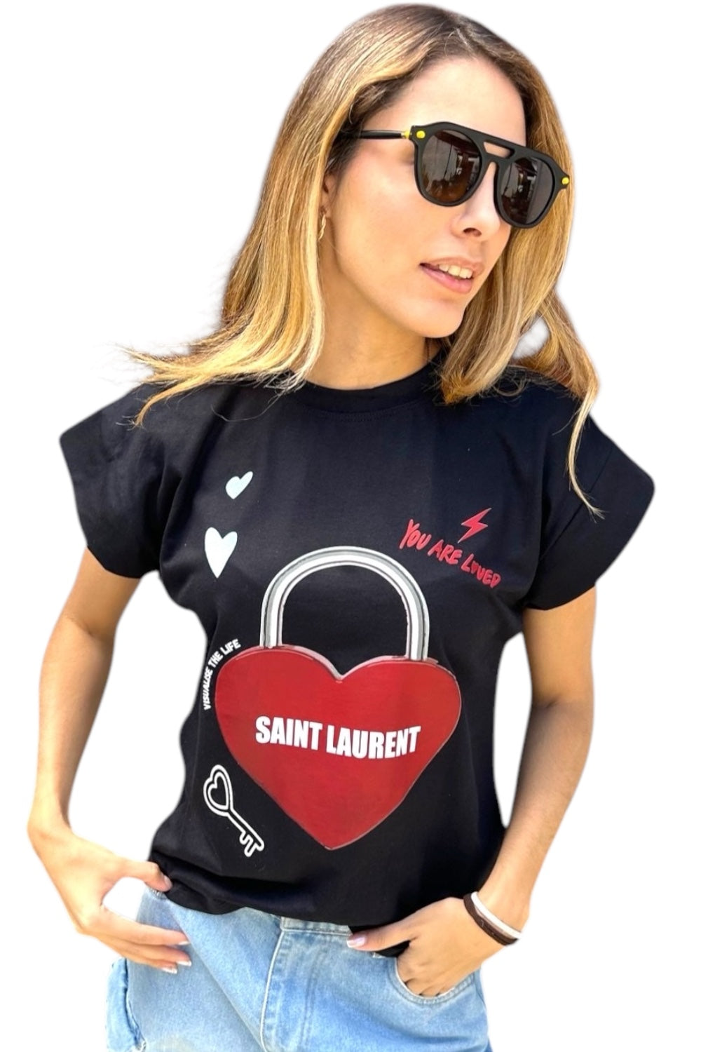 T-Shirt Love Saint Lurent