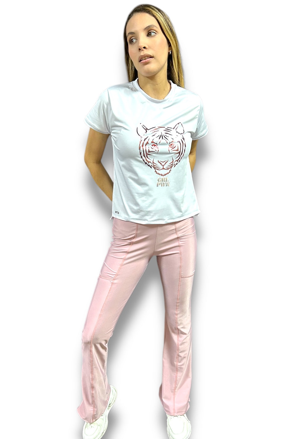 Leggins Pink Bota Ancha
