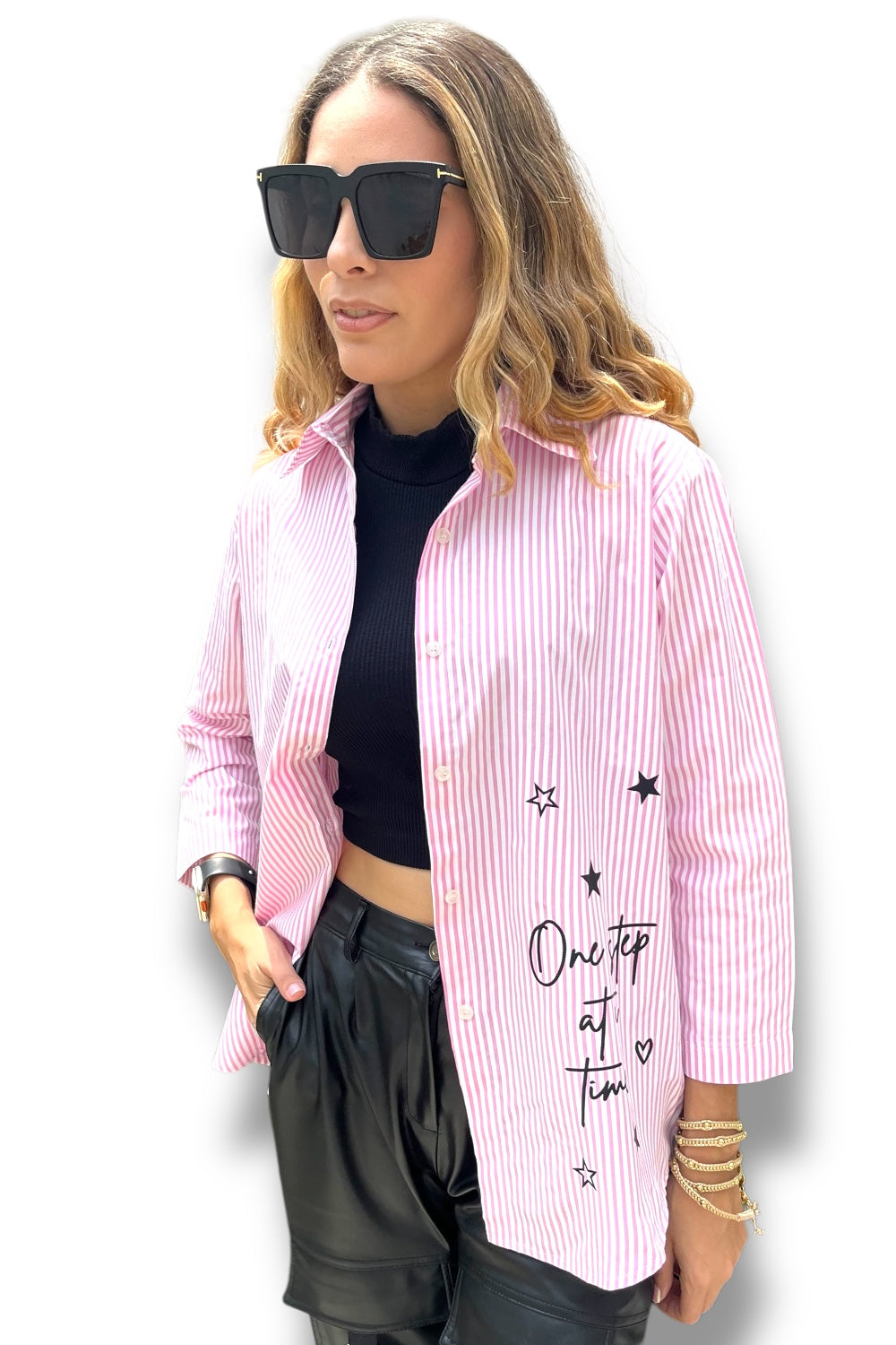 Blusa Pink Happy Face