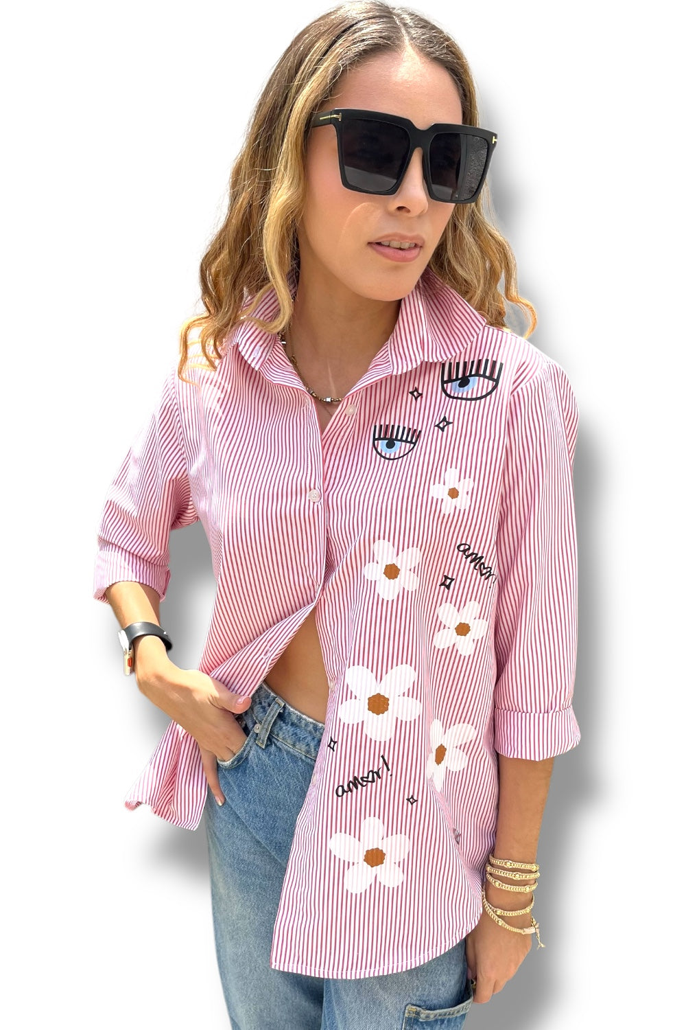 Blusa Red Flowers