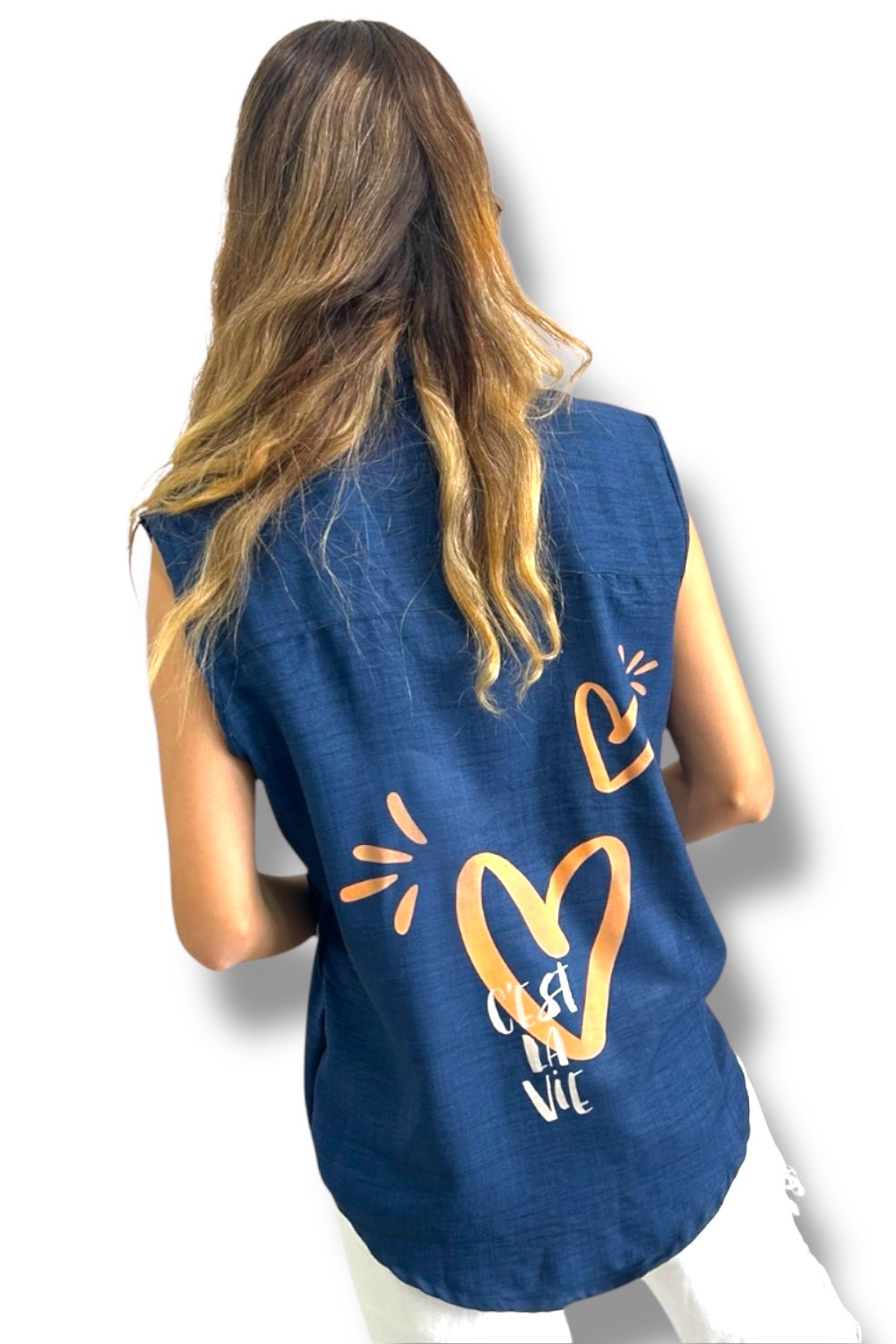 Blusa C`est La Vie Blue