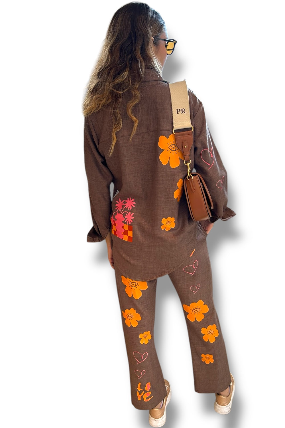 Conjunto Orange Flowers