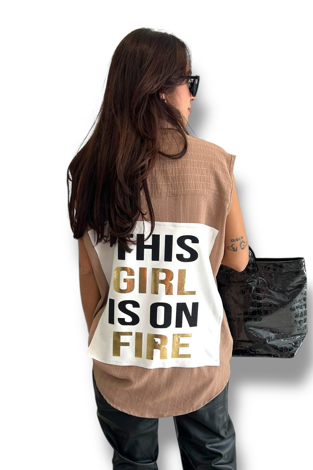 Blusa Girl on Fire Brown