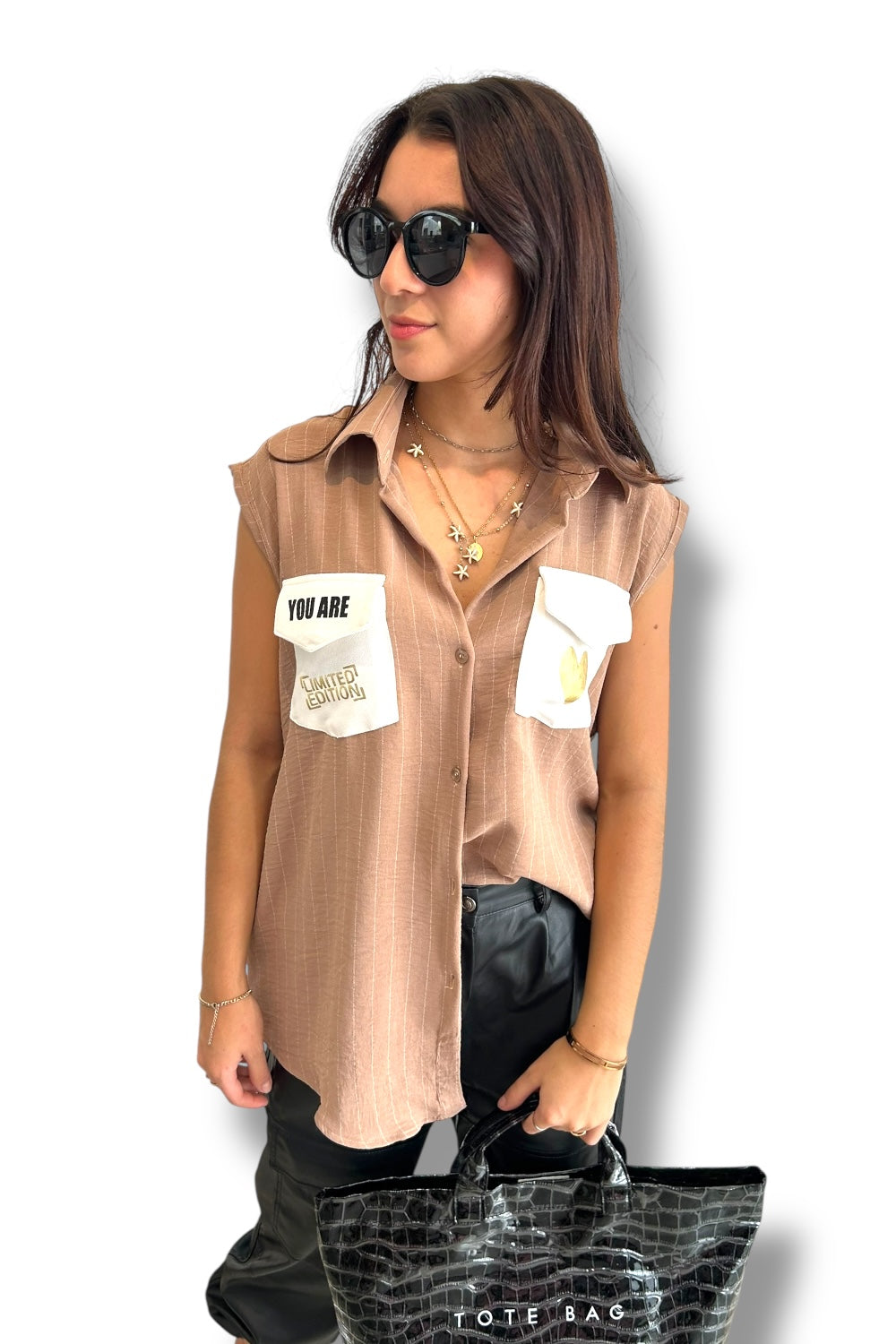 Blusa Girl on Fire Brown