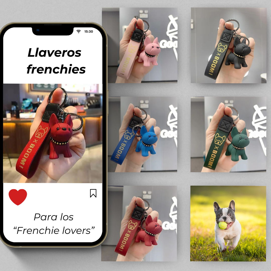 Llaveritos frenchies personalizables