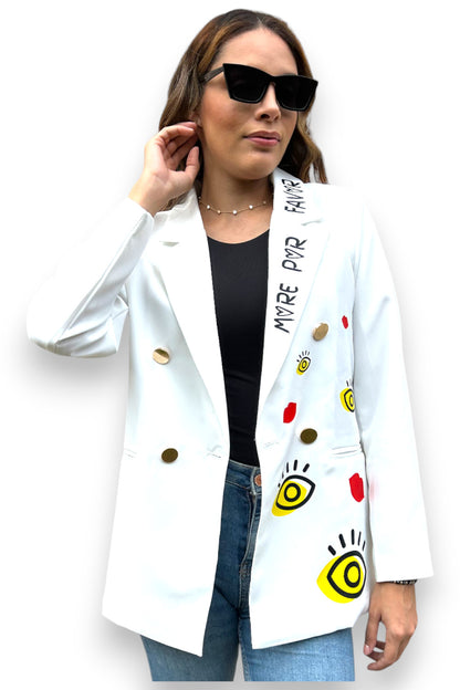 Blazer White Kiss