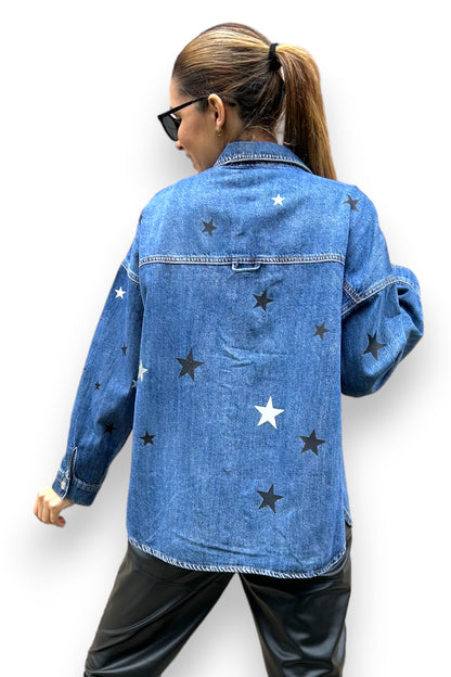 Mayor Chaqueta Jeans  Star Black and White