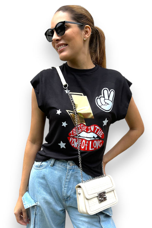 Mayor T-shirt Galaxy Black Kiss