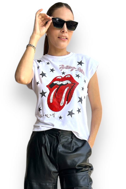 T-shirt Kiss white