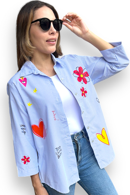 Blusa Amor Blue