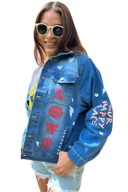 Mayor Chaqueta Jeans  Smiley Pink