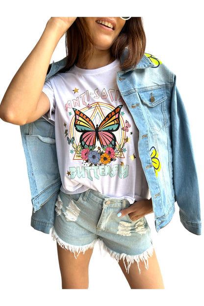 Mayor T-shirt  Pink Butterfly