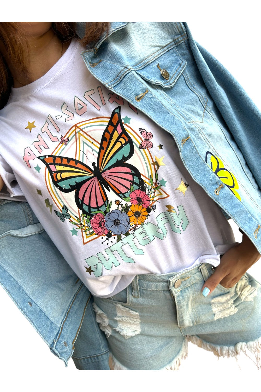 Mayor T-shirt  Pink Butterfly