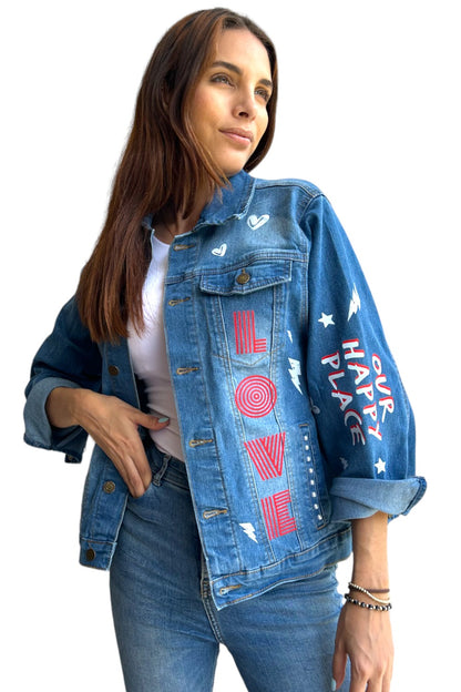 Mayor Chaqueta Jeans  Smiley Pink