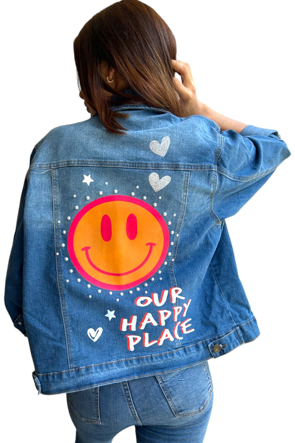 Mayor Chaqueta Jeans  Smiley Pink