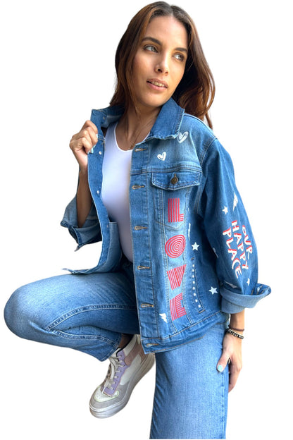 Mayor Chaqueta Jeans  Smiley Pink