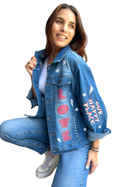 Mayor Chaqueta Jeans  Smiley Pink