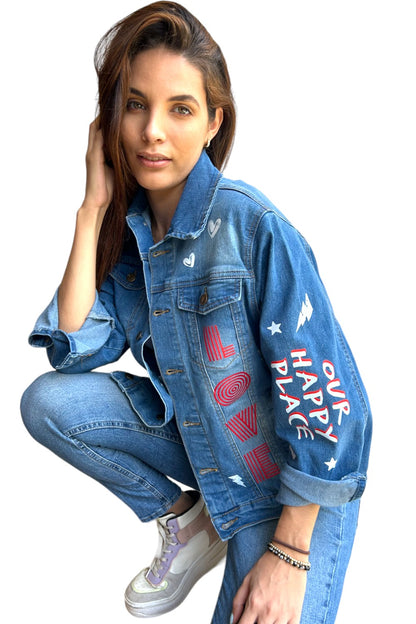 Mayor Chaqueta Jeans  Smiley Pink