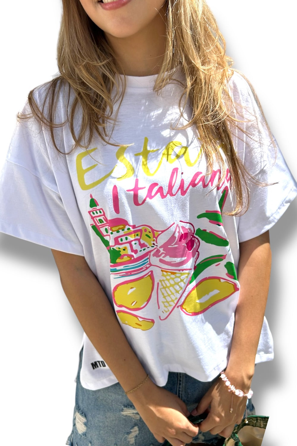 T-Shirt Oversize White Estate Italiana