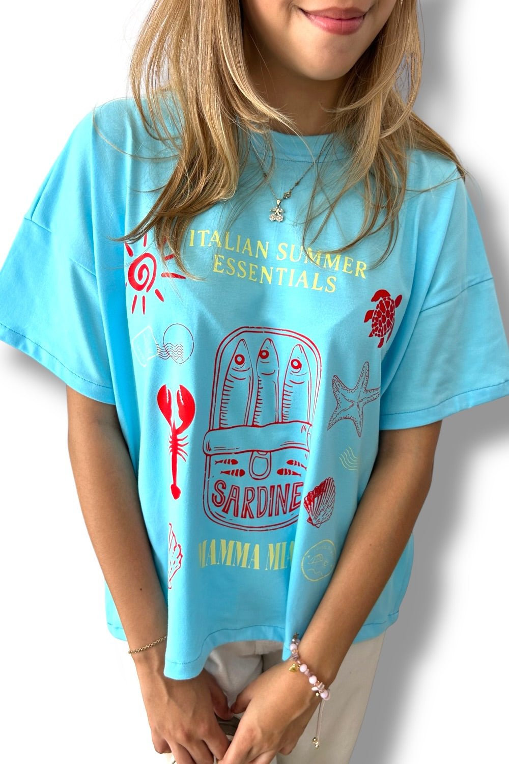 T-Shirt Oversize Blue Sardine