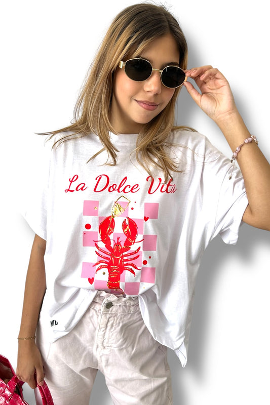 T-Shirt Oversize White La Dolce Vita