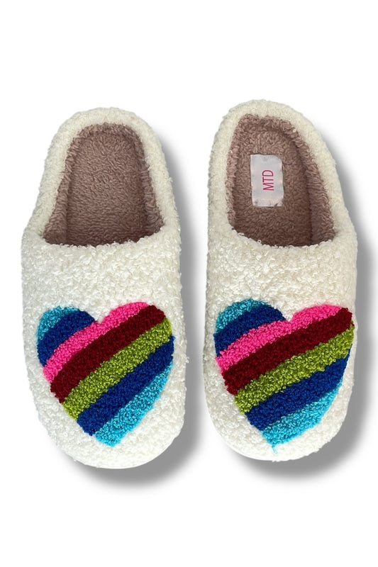 Pantuflas Rainbow Heart