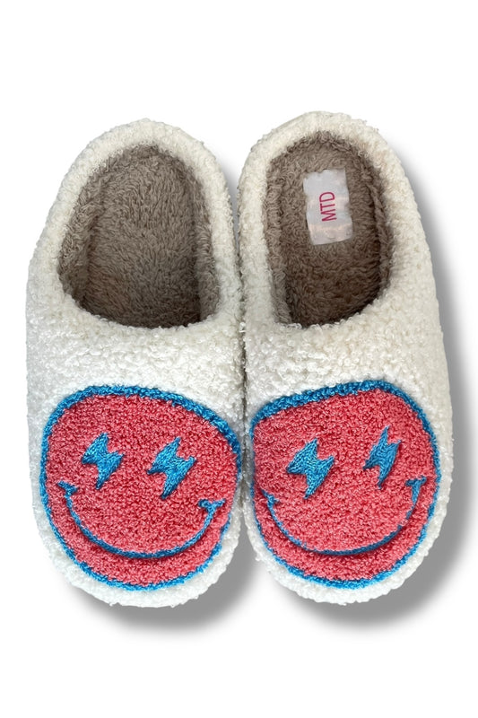 Pantuflas Red Happy Face