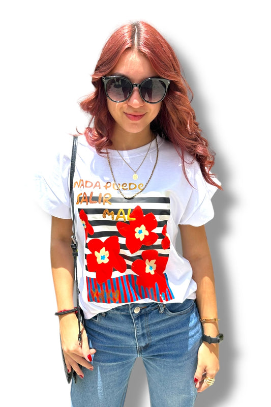 T-Shirt Flowers XOXO