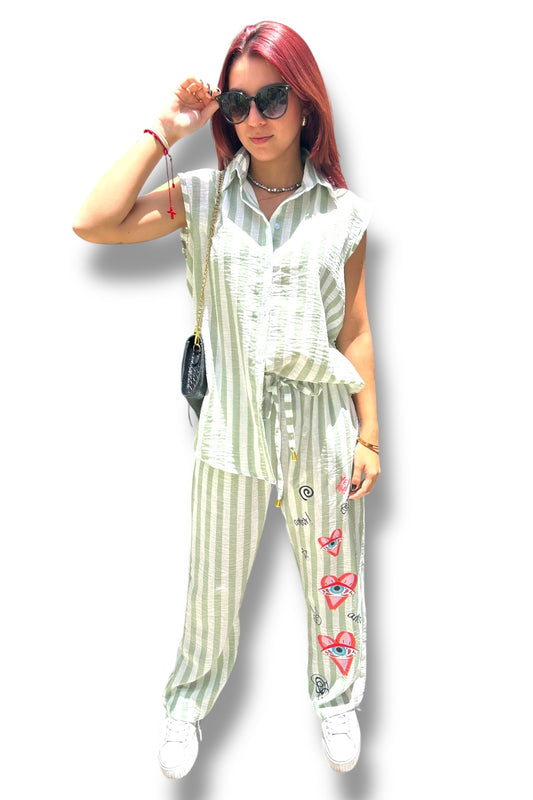 Conjunto Green Hearts
