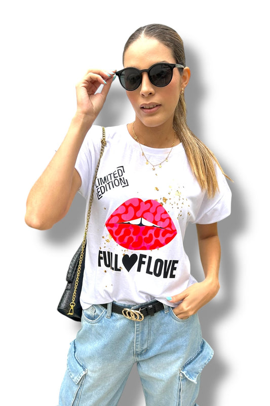 T-Shirt White Full Flove
