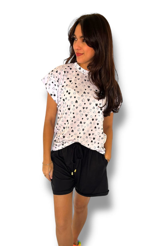 Pijama Black & White Hearts