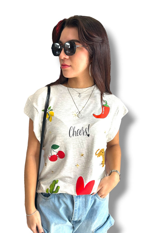 T-Shirt Grey Cheers