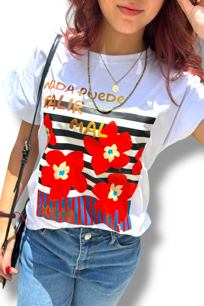 T-Shirt Flowers XOXO