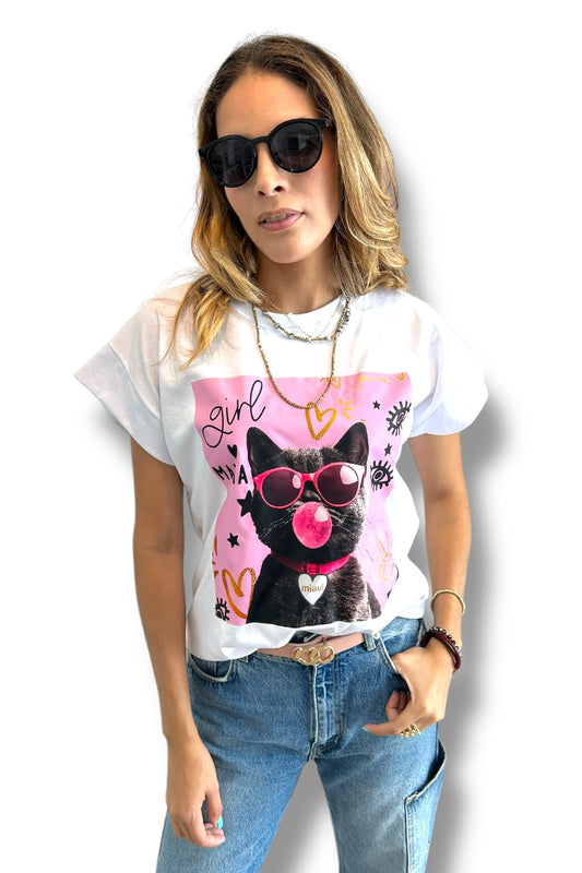 T-Shirt Cat Love