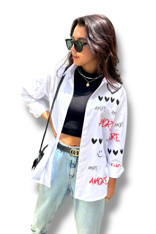 Blusa Amore Hearts