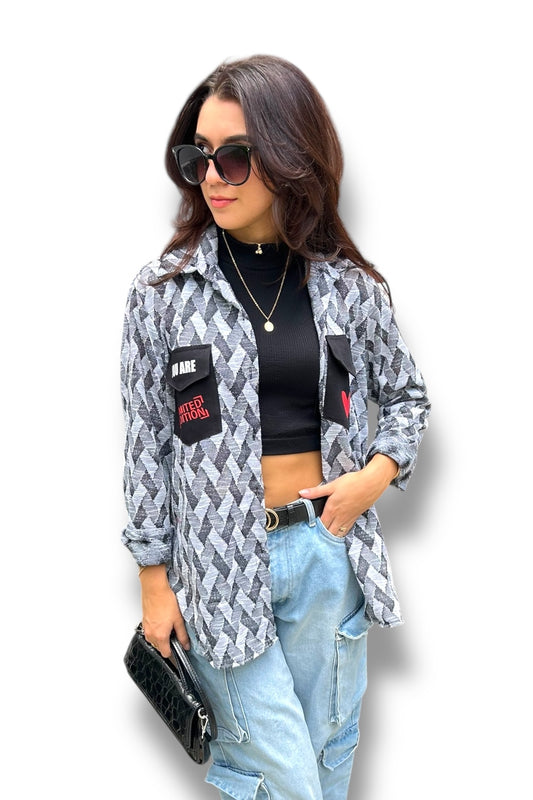 Blusa Grey Girl on Fire